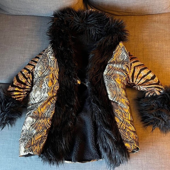 Free People Jackets & Blazers - Host Pick🤎 Mongolian Fur + Sherpa Festival handmade jacket